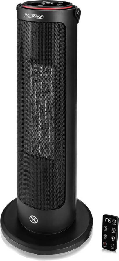 Monzana Keramische Ventilatorkachel 2000W 4 Standen 15-35°C – Zwart