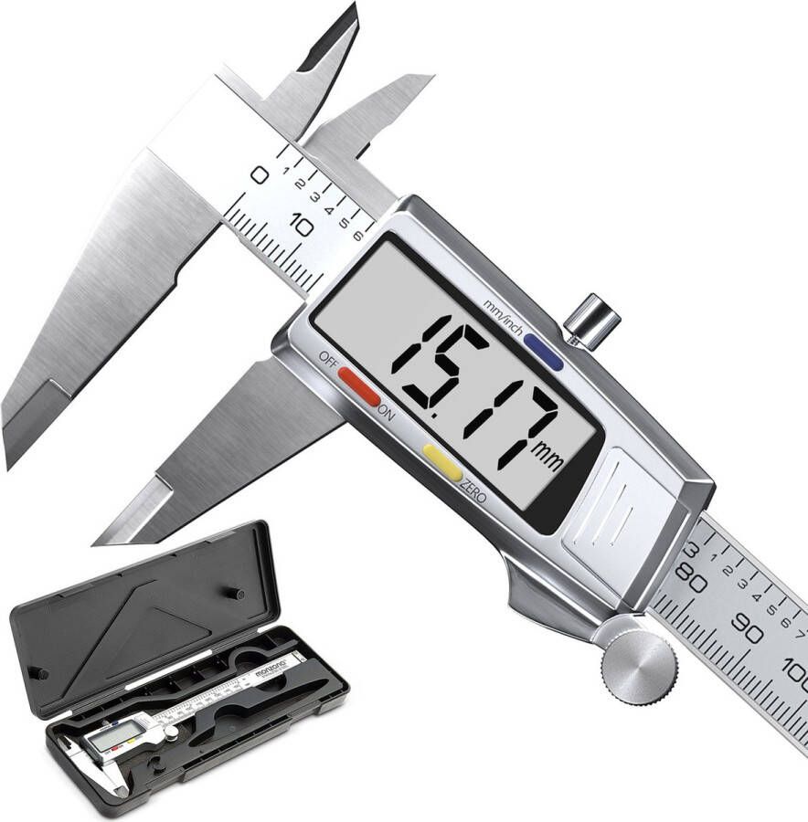 Monzana Schuifmaat Digitaal RVS 150mm LCD Display