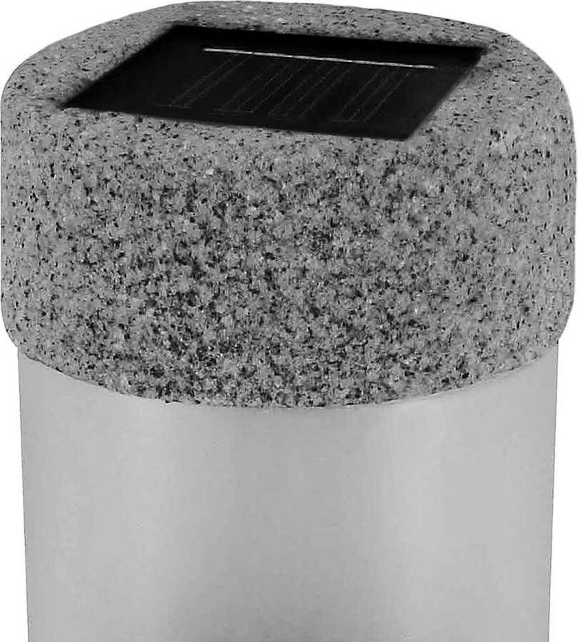 Deuba 12x LED Solarlamp Steen-look Schemersensor Solar Tuinlamp Tuinfakkel