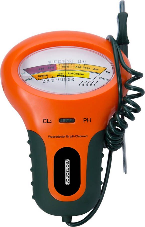 Monzana Watertester Primeur voor PH en Chloor 18x12x5cm Oranje