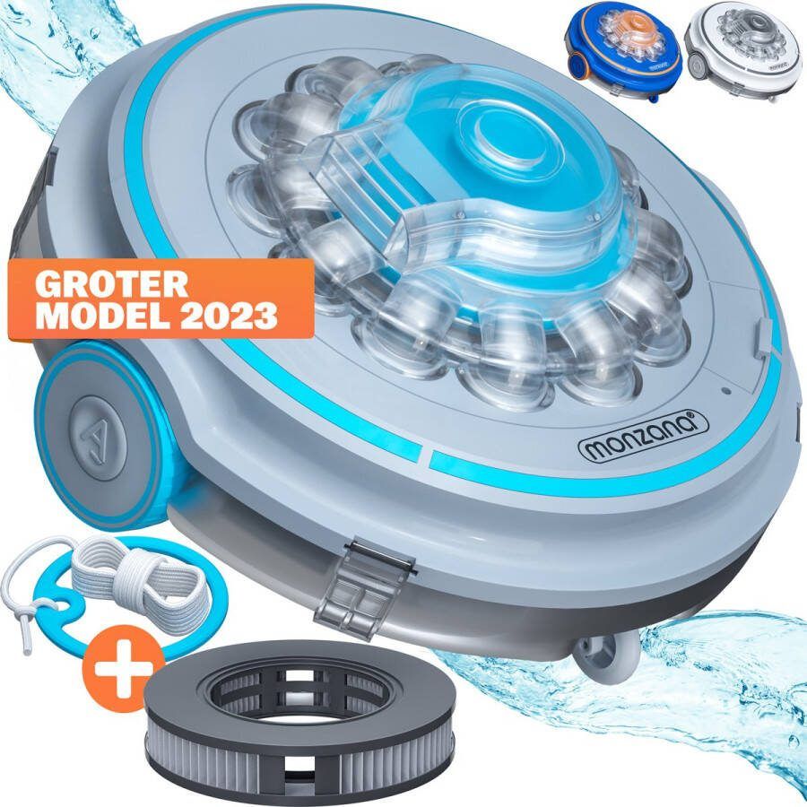 Monzana Zwembadrobot Poolboy600 – Draadloos met Batterij – Grijs