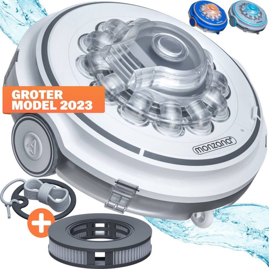 Monzana Zwembadrobot Poolboy600 – Draadloos met Batterij – Wit