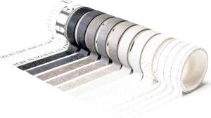 Washi Tape Naturals Set van 10 Rolletjes Washi Tapes Decoratie Tape