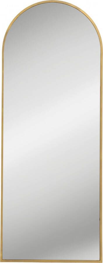 Moodliving Grote Passpiegel Ovaal Goud Metaal Spiegel Hangspiegel Wandspiegel 180x70 cm