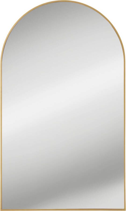 Moodliving Grote Passpiegel Ovaal Goud Metaal Spiegel Hangspiegel Wandspiegel 200x120 cm