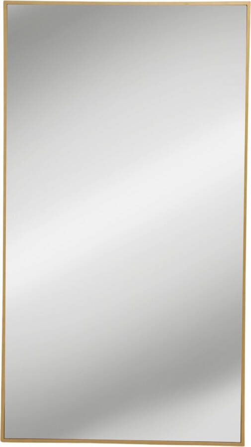 Moodliving Grote Passpiegel Rechthoek Goud Metaal Spiegel Hangspiegel Wandspiegel 180x100 cm