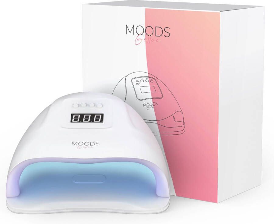 Moods Gellac Professionele Luxe Nagellamp- UV Lamp Gelnagels Nageldroger Bedienbaar met Knoppen Krachtige LED Lamp Wit