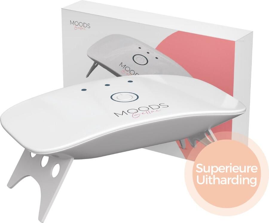 Moods Gellac Compacte Nagellamp- UV Lamp Gelnagels Mini Nageldroger Makkelijk Mee te Nemen Wit