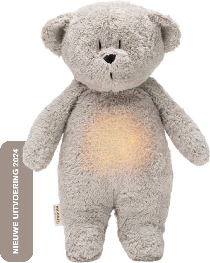 Moonie knuffel met licht en geluid beer Grey Natur