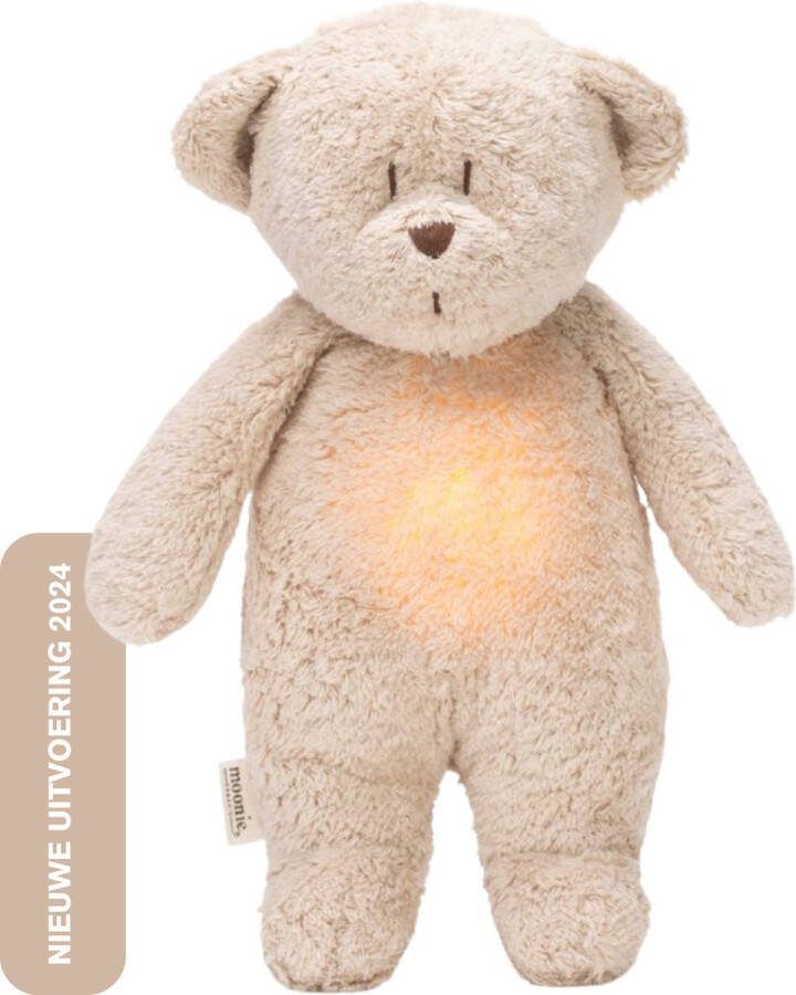 Moonie knuffel met licht en geluid beer Sand Natur