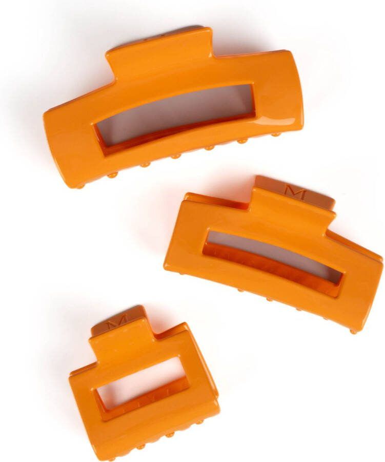 MOONIE'S Haarklemmen The Essential set 3 Stuks Oranje Acetaat
