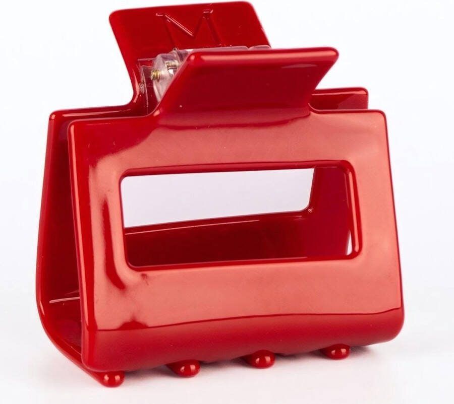 MOONIE'S Lilly haarklem in Dangerous Red Rood 5.5 cm Haarklemmen Haaraccessoires Acetaat