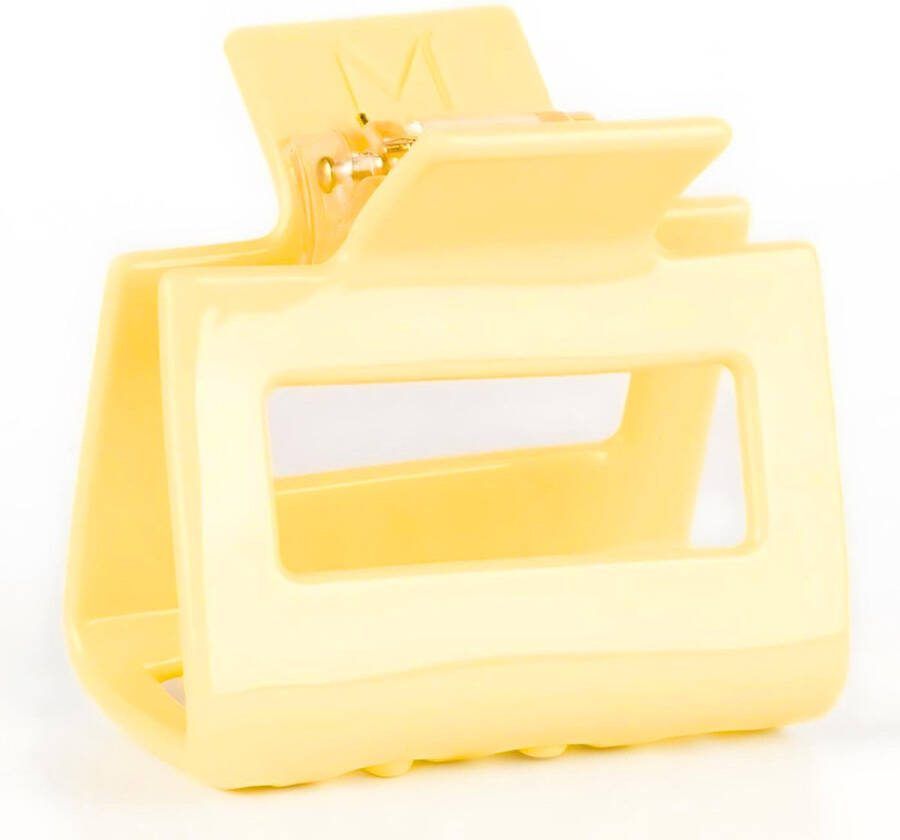 MOONIE'S Lilly haarklem in Lemon pastel geel 5.5 cm Haarklemmen Haaraccessoires Acetaat