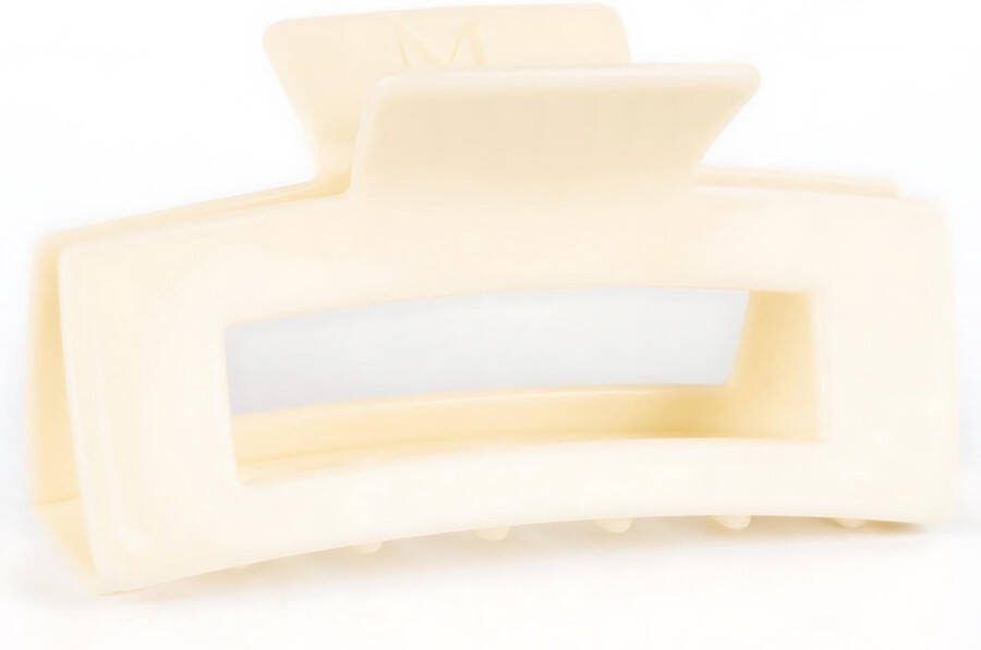 MOONIE'S Maddy haarklem in Candle White Wit 8.5 cm Haarklemmen Haaraccessoires Acetaat