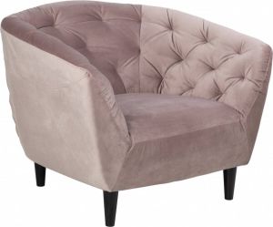 MOOS Fauteuil Akersloot Roze Velvet Dusty Rose 79x97x83cm (hxbxd) Woonexpress