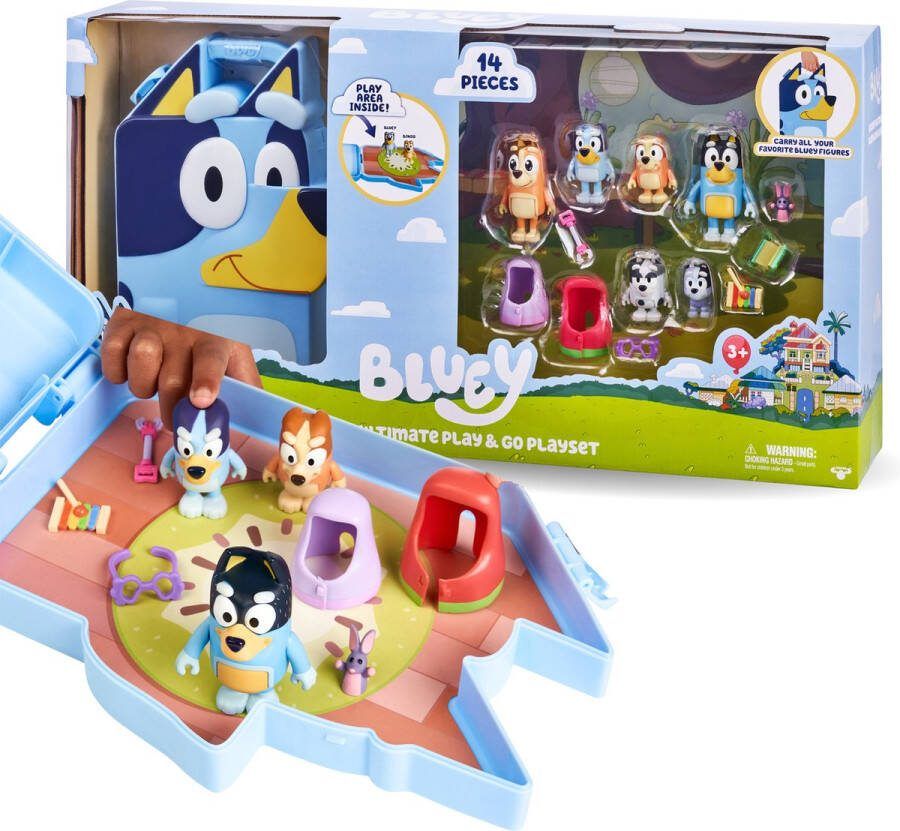 Moose Toys BLUEY's Grote Play 'n Go Speelset incl. 6 speelfiguren