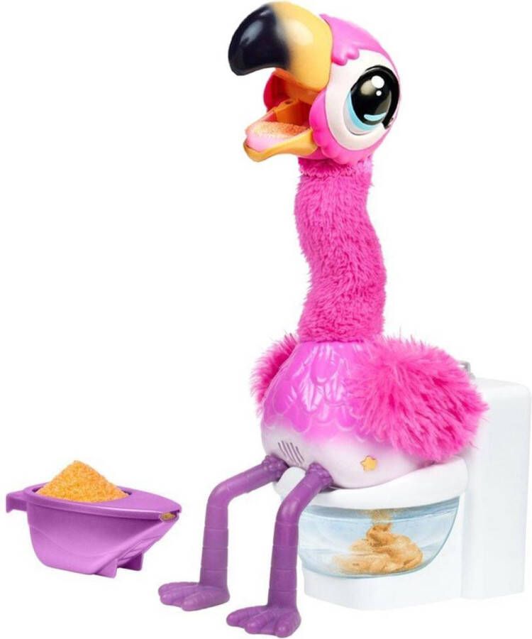 Moose Toys GottaGo Flamingo Interactieve Knuffel Zingt danst en legt échte drolletjes