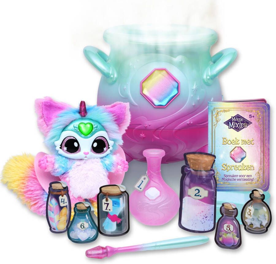 Moose Toys Magic Mixies Regenboog Magische Ketel Met éChte Mist Interactief Pluche