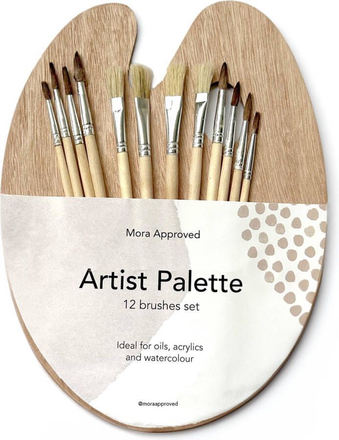 Mora Approved Artist Palette Set van 12 penselen