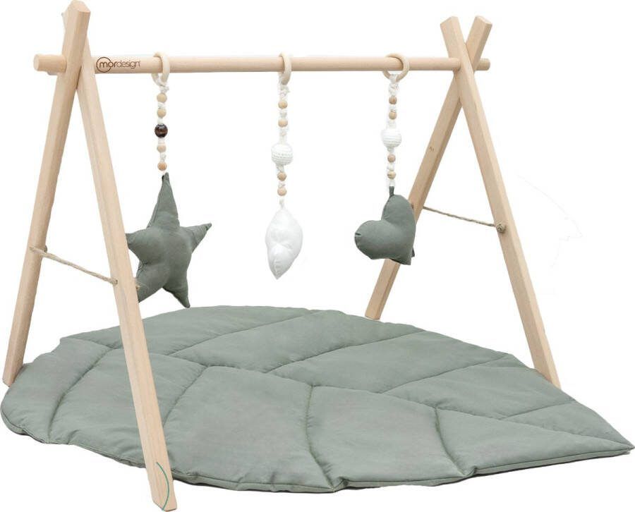 MorDesign Babygym en Speelkleed Leaf Wood Forest Green