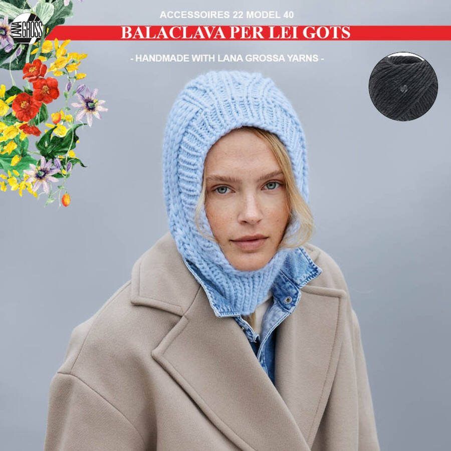 More by Mooj Breipakket balaclava met Per Lei Gots model 40 van Lana Grossa Accessoires 22-antraciet
