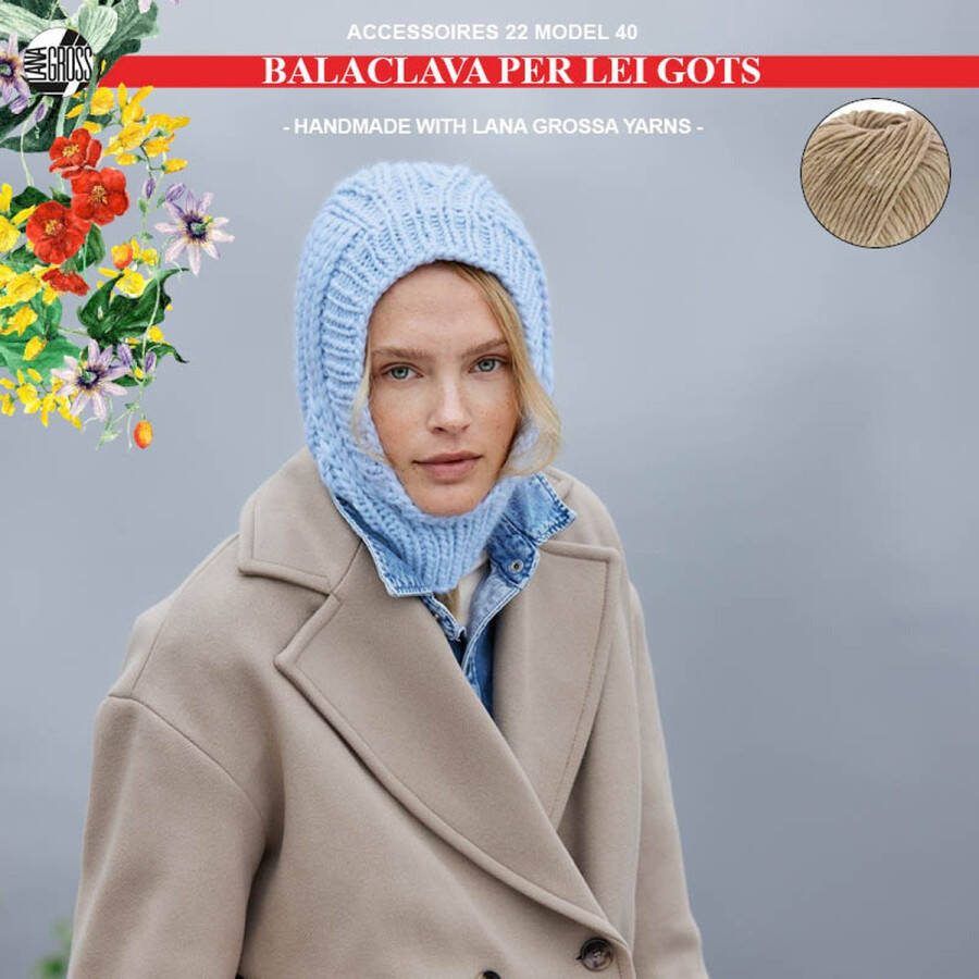 More by Mooj Breipakket balaclava met Per Lei Gots model 40 van Lana Grossa Accessoires 22-camel