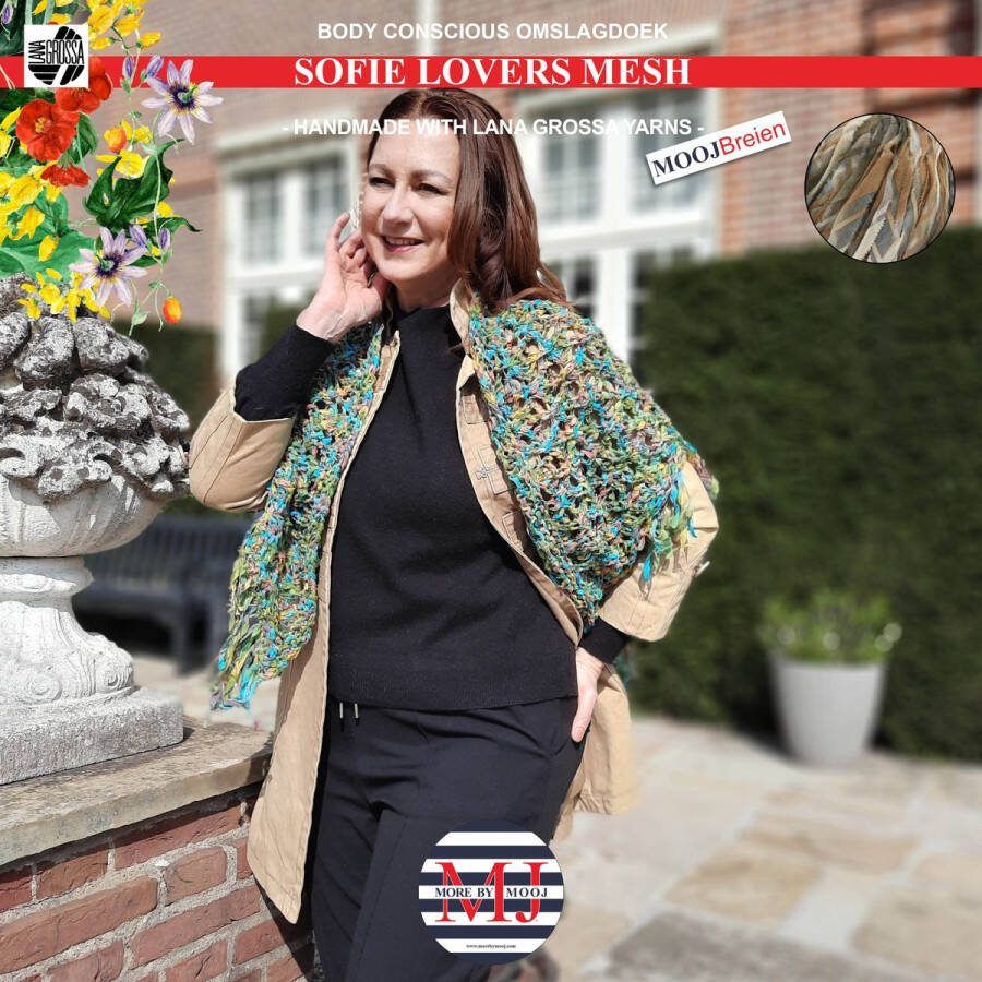 More by Mooj Breipakket Omslagdoek Sofie Lovers Mesh -Naturel 008