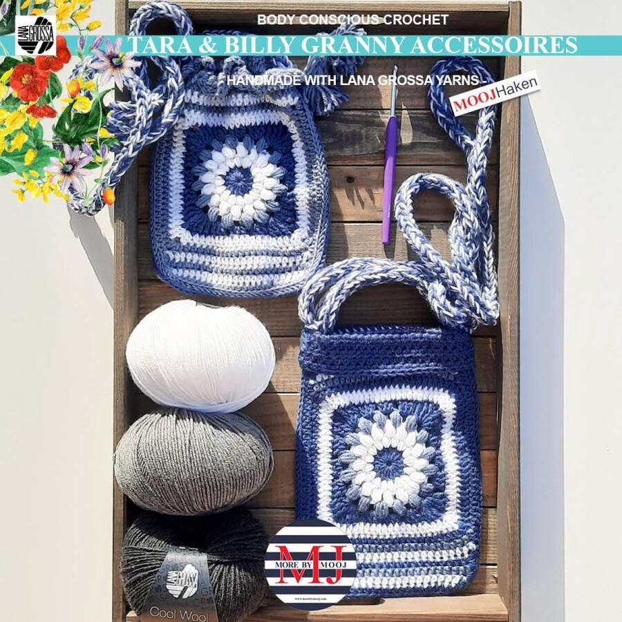 More by Mooj Haakpakket Tara en Billly Granny Accessoires Grey White
