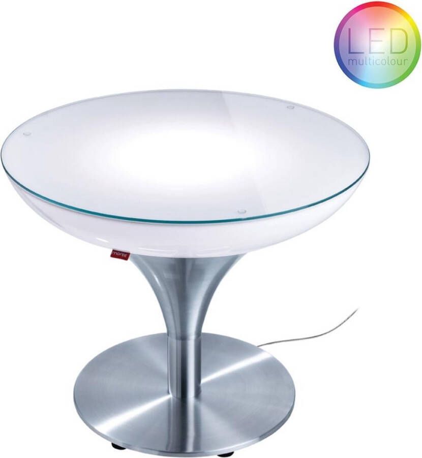 Moree Lounge M Outdoor LED Salontafel Ø60 X H45 Cm – Wit