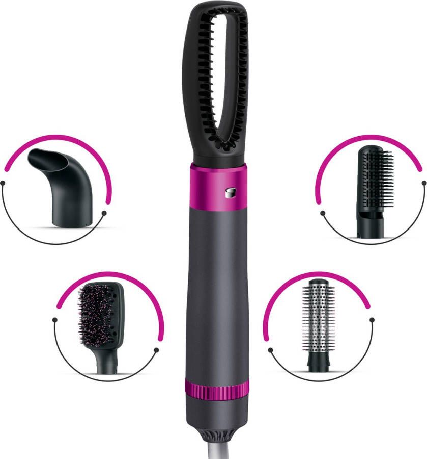 MoreWomen 5-in-1 Haarstyler Haardroger met Borstel Haarfohn Krulborstel Multistyler Warmteborstel Föhnborstel Haarborstel