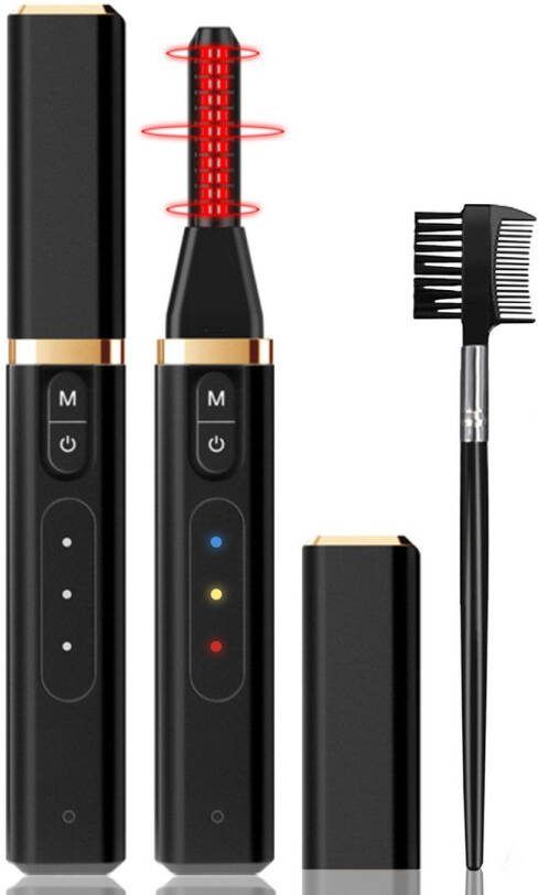 MoreWomen Elektrische Wimperkruller Verwarmde Wimperkruller Incl Wimperborstel