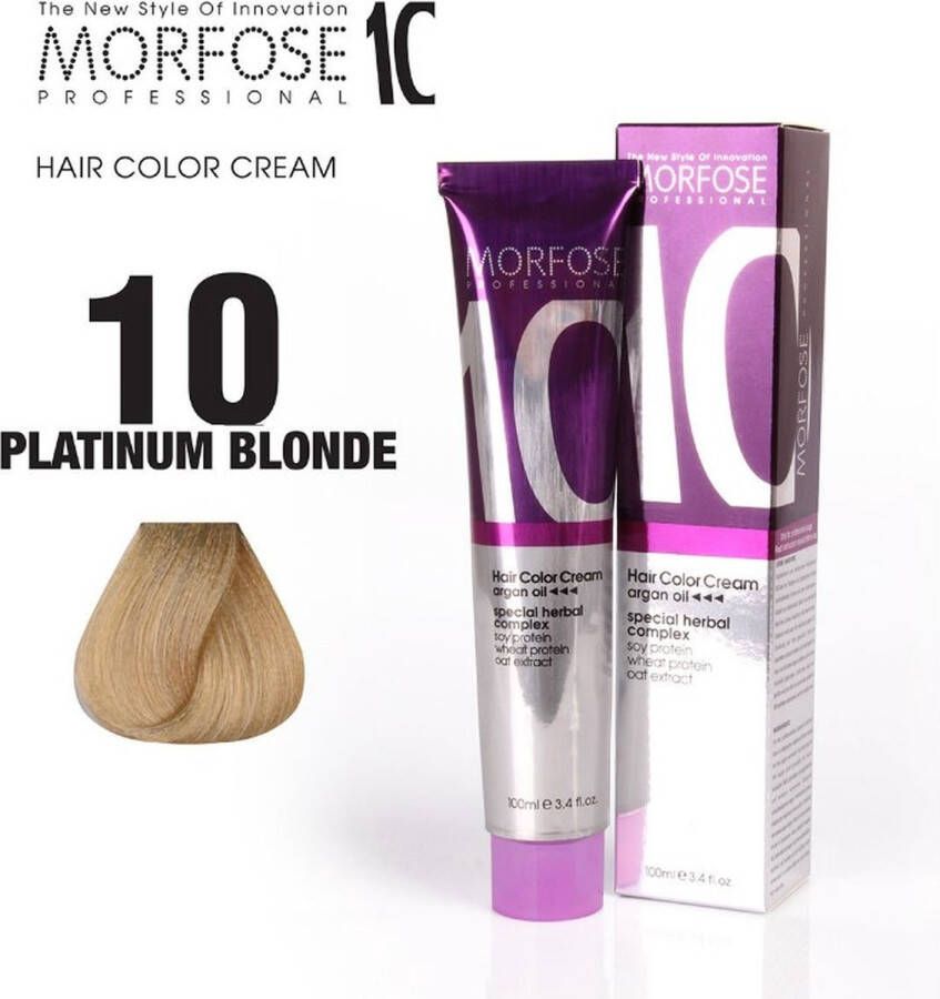 Morfose Color Cream Verf Haarverf 10 Platina Blond 100ml