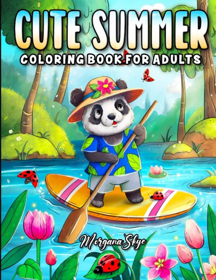 Morgana Skye Cute Summer Coloring Book for Adults Kleurboek voor volwassenen