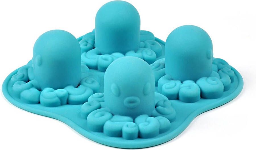 Morgiano Ijsblokvorm octopus Ijsblokjes Speciale ijsblokvorm dier Siliconen ijsblokvorm Ijsblokjesvorm Leuke ijsblokvorm Blauw