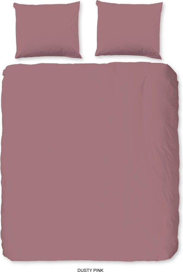 Morhane HIP 1-persoons dekbedovertrekset 140x220cm katoen-satijn stoffig roze