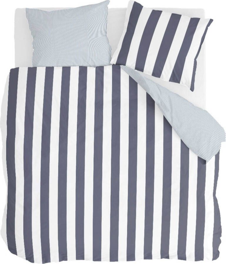 Morhane Classic Stripe dekbedovertrek 240x220cm blauw