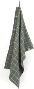 Morhane Dry with Cubes keukendoek 50x70cm legergroen
