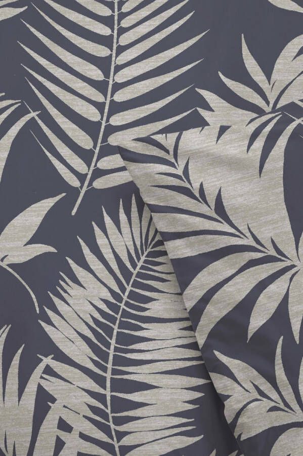 Morhane Pretty Palm dekbedovertrek 140x220cm grijs blauw