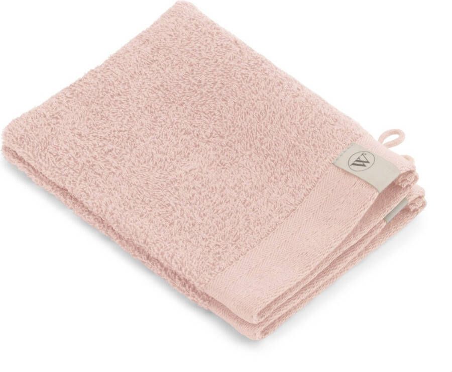 Morhane Soft Cotton I washand 16x21cm roze (2 stuks)
