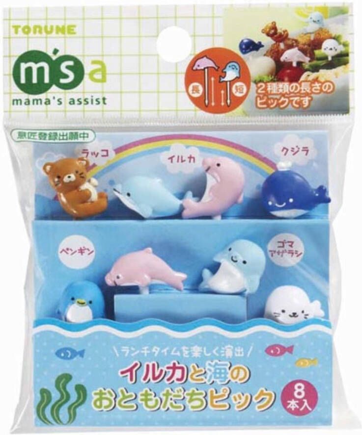 MostCutestNL Kawaii Prikkers Dolphin Dolfijn Schattige Bento Picks voor Luncbox Bentobox vissen prikkertjes