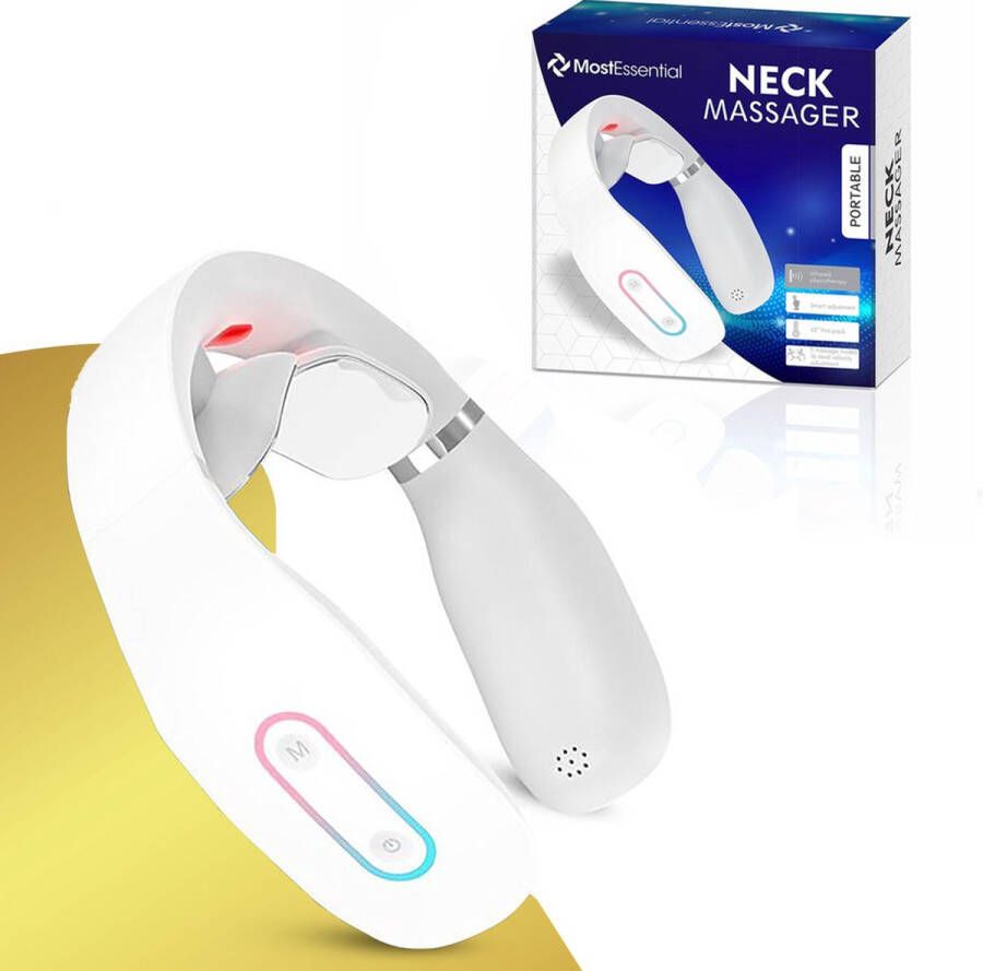 MostEssential 5-in-1 Nekmassage Apparaat PRO Edition Nekmassage Massagekussen Massage apparaat- Infrarood 5 Massages & 16 Levels