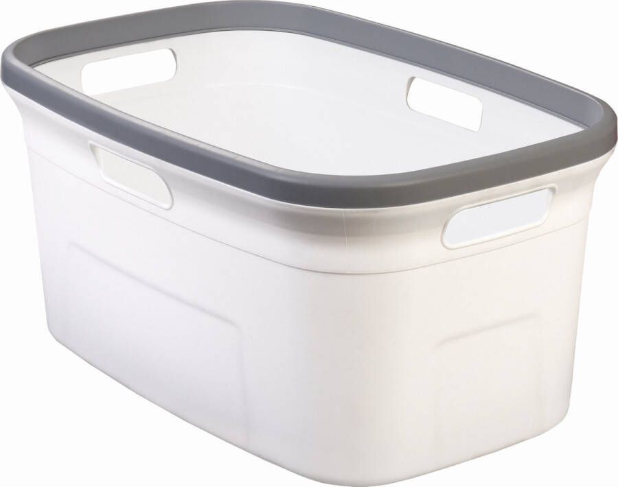 Motek Deluxe Wasmand 45 l Heupwasmand Grijs Wit Moederdag Cadeautje