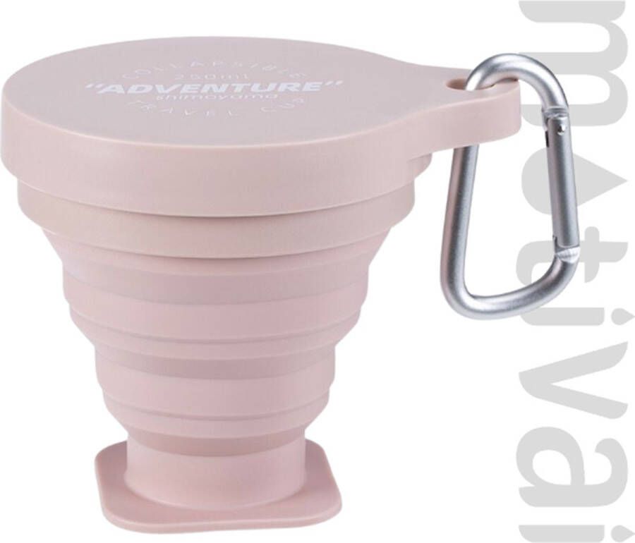 Motivai Opvouwbare beker Rosé To go 250ML Siliconen cup Herbruikbaar Pocket cup Koffie Theebeker Travel cup