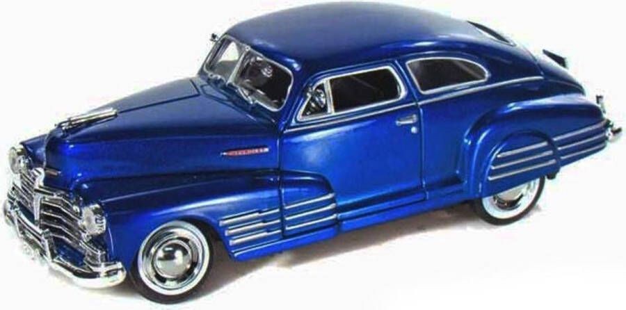 Motor Max 1948 Chevy Aerosedan Fleetline (Blauw) 1 24 Modelauto Schaalmodel Model auto