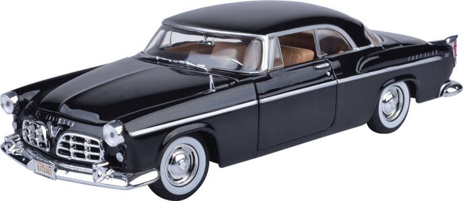 Motor Max Modelauto Chrysler C300 1955 zwart 23 cm Schaal 1:24 Speelgoedauto Miniatuurauto