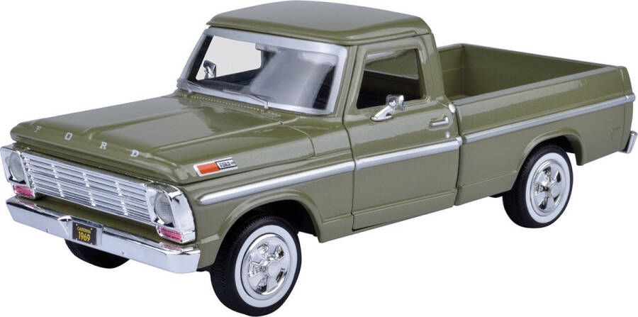 Motor Max Modelauto Ford F-100 Pickup 1969 groen 19 cm Schaal 1:24 Speelgoedauto Miniatuurauto