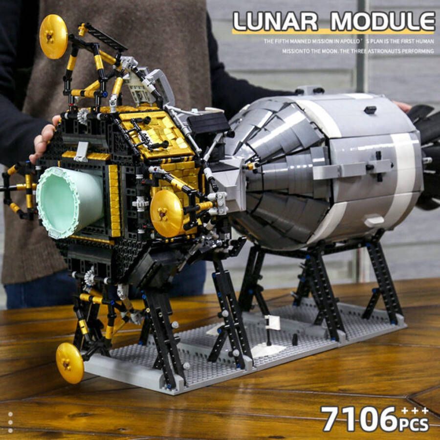 Mould King 21006 MK Space Apollo 11 Spacecraft 7106 bouwstenen