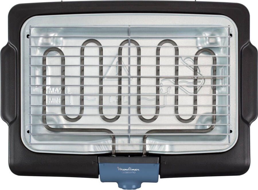 Moulinex BG134812 Barbecue Tafelblad Electrisch 2100W Zwart Blauw Zilver barbecue