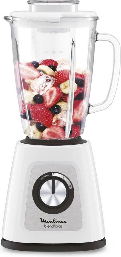 Moulinex Blendforce Glass LM430110 Blender 800W 1 5L Ijsmaler Wit