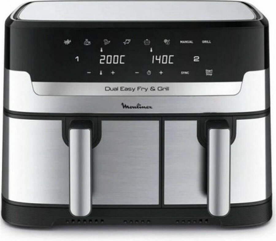 Moulinex Dual Easy Fry & Grill 8.3L Stainless Steel EZ905D20 Airfryer